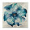 «Dark Misty Blue Watercolor Flower», reproduction d'impression sur toile