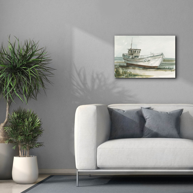 «Abandone Fishing Boat 1» par Ethan Harper, art mural sur toile, H 18 po x l 26 po