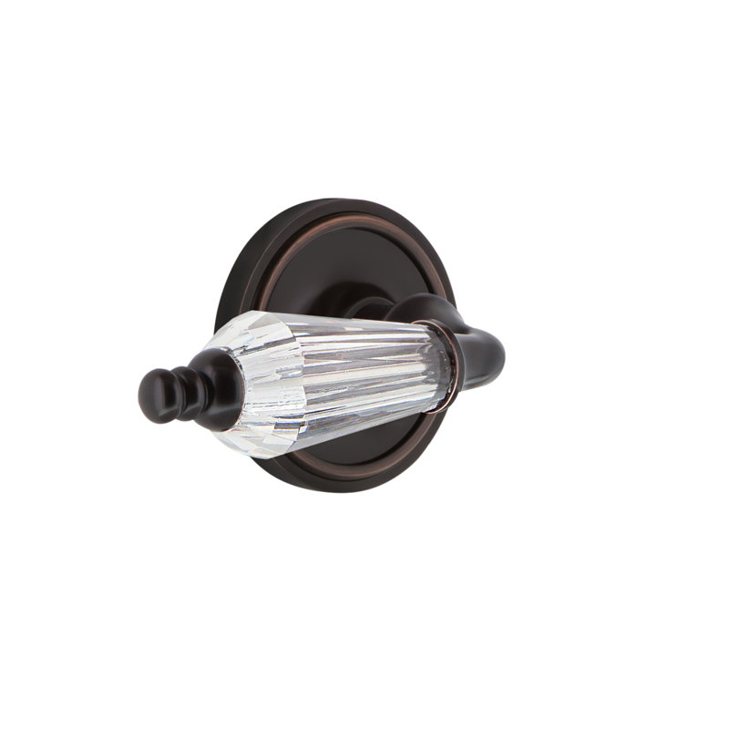 Classic Rosette Passage (Hall & Closet) with Parlour Lever, Oil-Rubbed Bronze, 2.75"