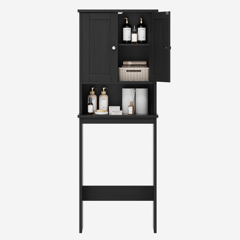 Rangement autoportant au-dessus de la toilette H 65,4 po Behren , Noir