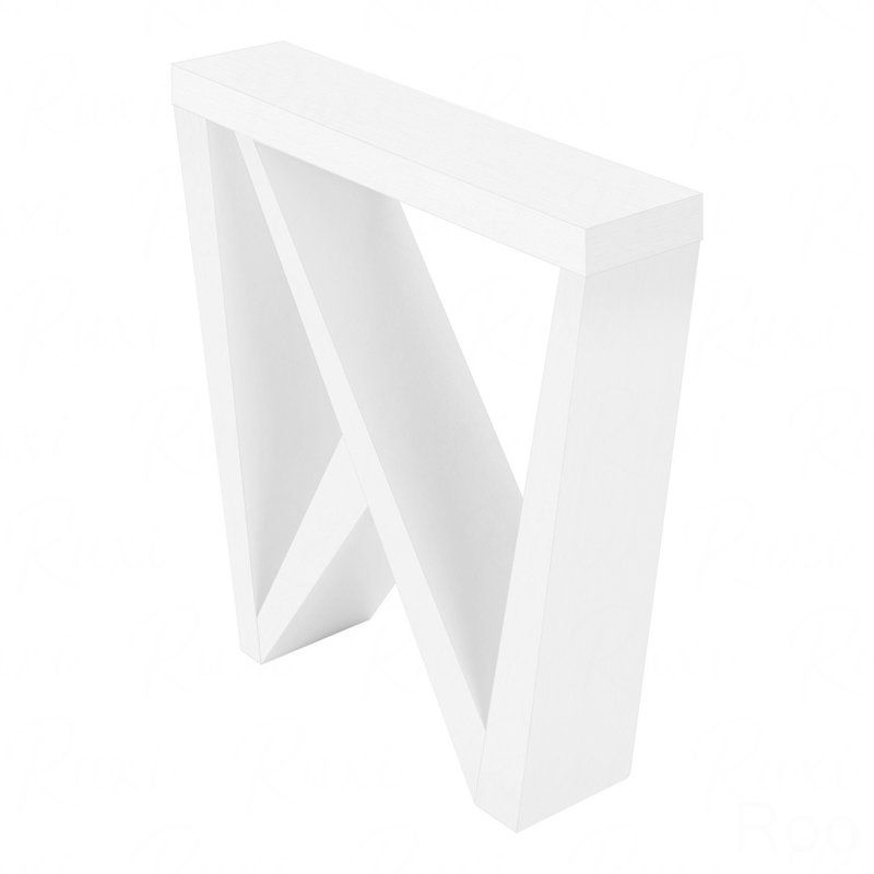 Console-canapé étroite, vestibule décoratif, chambre à coucher, stratifié blanc contemporain moderne, Blanc