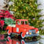 Décoration camion rouge en métal-1079026872