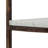Laurece 4-Tier Modern Half Round Design Bookcase with Marble Shelf