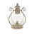 Cole And Grey Metal Decorative Scroll Indoor Outdoor Candle Lantern With Arched Handle