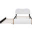 Lit plateforme tapissier blanc avec pieds en bois et lit gigogne simple - Lit double confortable, matériaux, sans sommier pour économiser de l'espace-1739952447-1739952446