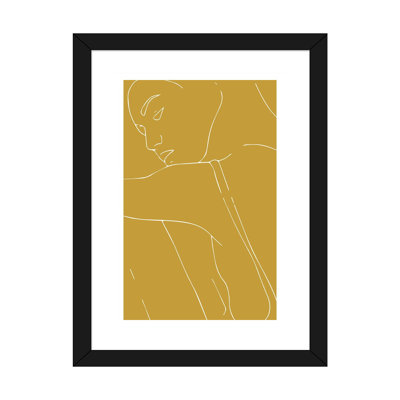«Woman Outline Mustard», reproduction d'art