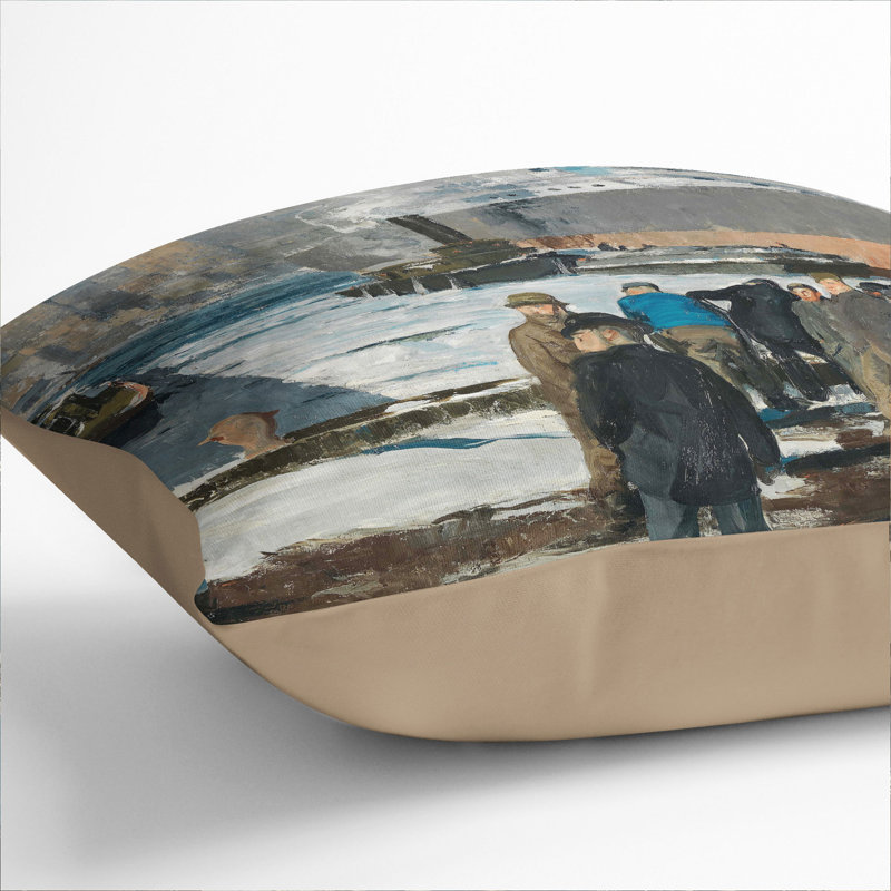 Square Cushion, 40cm H x 40cm W x 15cm D, Stone
