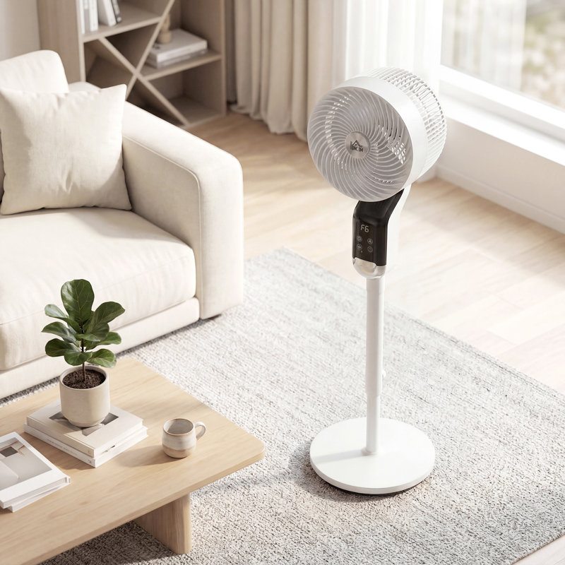 Air Circulator Fan, White/Black/Silver