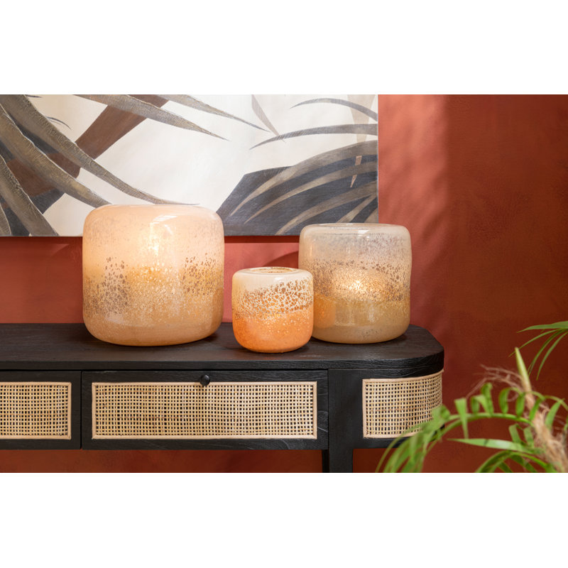 Aaira Glass Table Vase 1, 3.55cm H x 25cm W x 25cm D