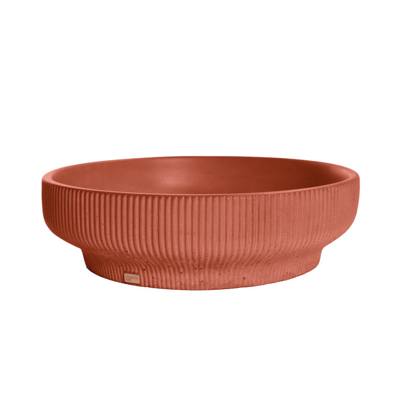 Lotus Round Concrete Vessel Sink, Terracota