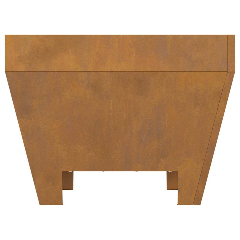 Deck Fire Pit, 38cm H x 50cm W x 50cm D, Brown