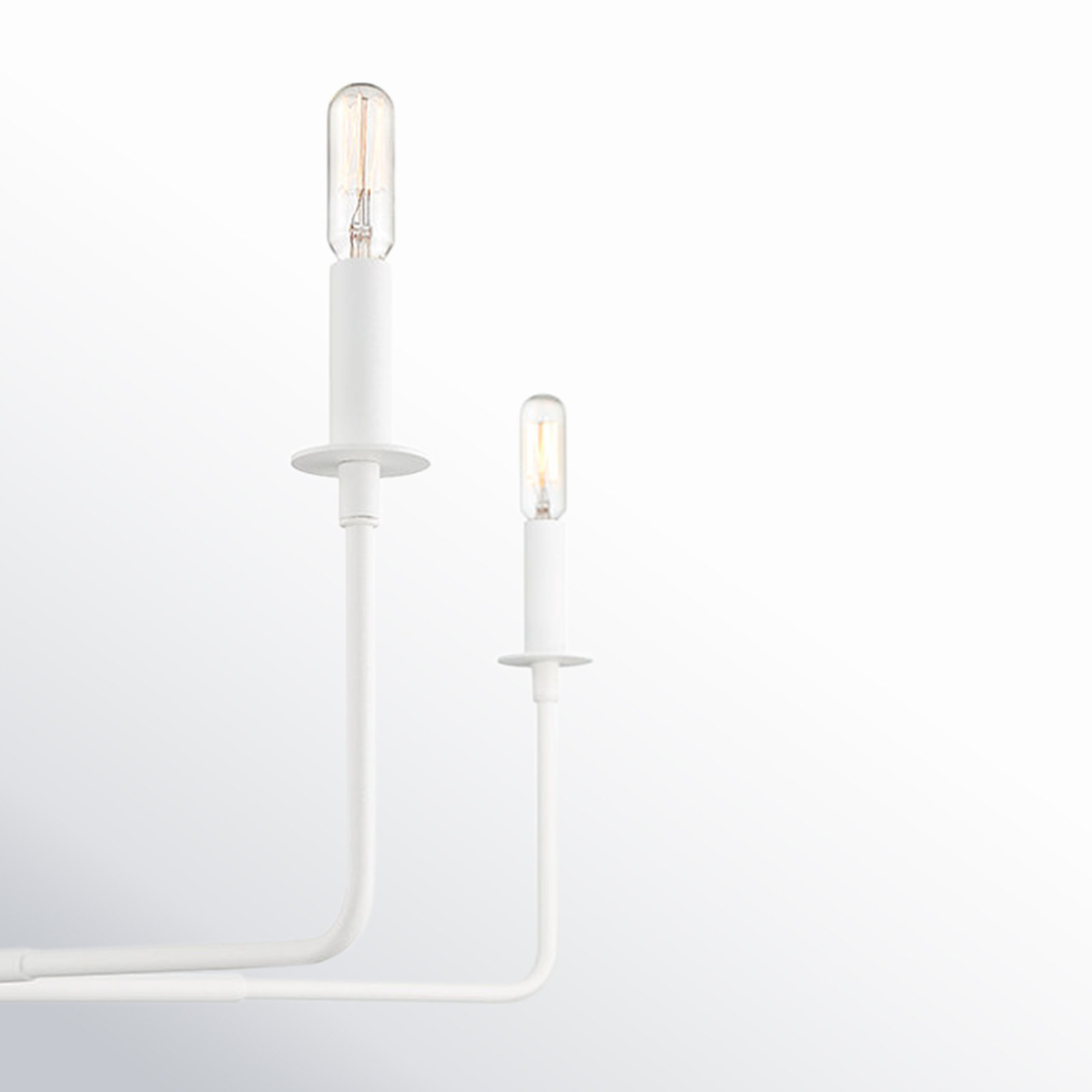 Alysa 6 - Light Candle Style Classic Chandelier, Bisque White
