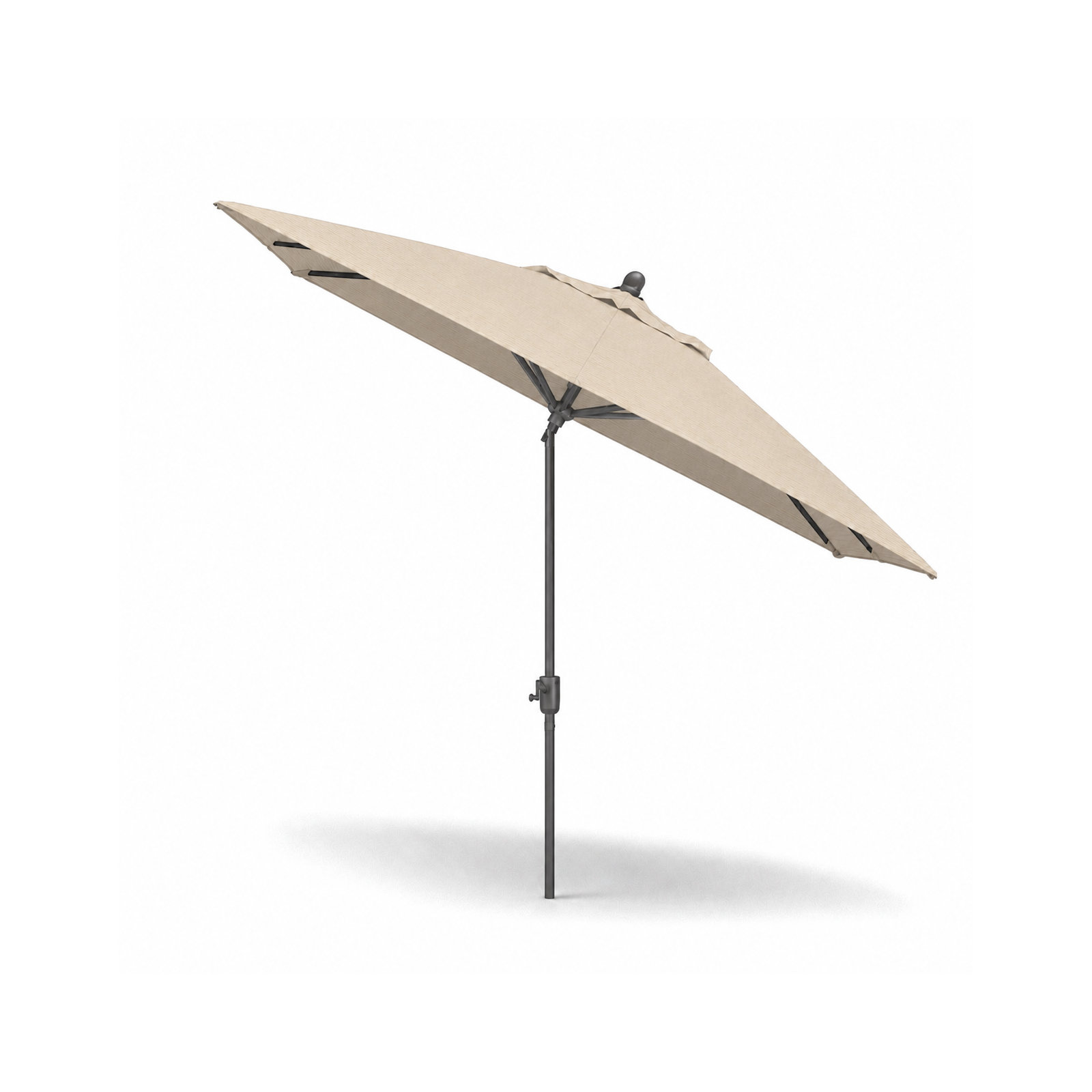 Olivier 116.7'' Outdoor Umbrella, Starring Gray, Antique Beige Sunbrella® Canvas