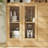 Large Kitchen Hutch Cabinet, Storage Cupboard Pantry With 4 Glass Doors, 4 Drawers & Microwave Shelf-1523257213