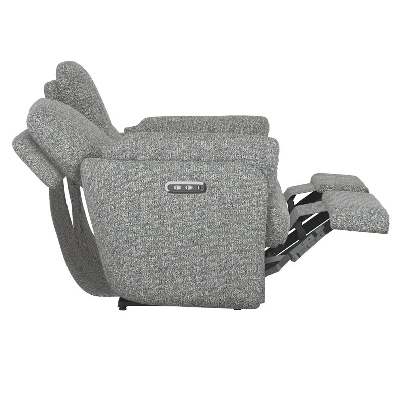 Saxon Gray Power Loveseat With Console