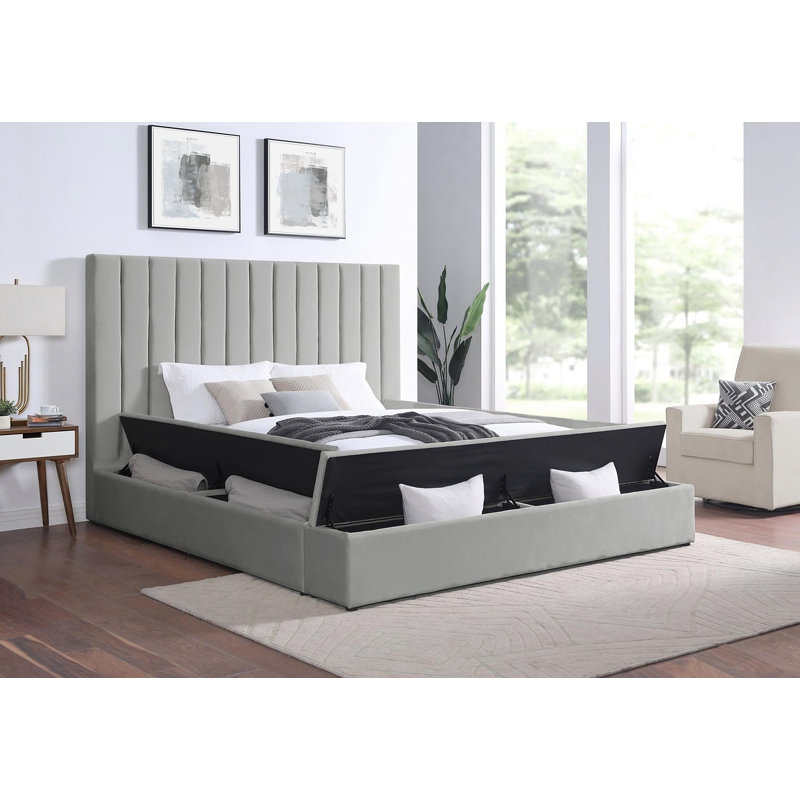Lit plateforme tapissier Nanon, Grand