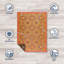 Tapis intérieur / extérieur à motif géométrique orange / vert Aldo-186062020