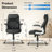 Nouhaus Posture Ergonomic Leather Office Chair. Click5 Lumbar Support with Flip-Up Arms. Modern Swivel Executive Chair and Computer Desk Chair  Black-57840355