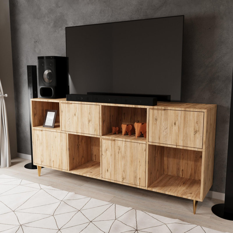 Aliona Unfinished TV Stand for TVs up to 58", Pine