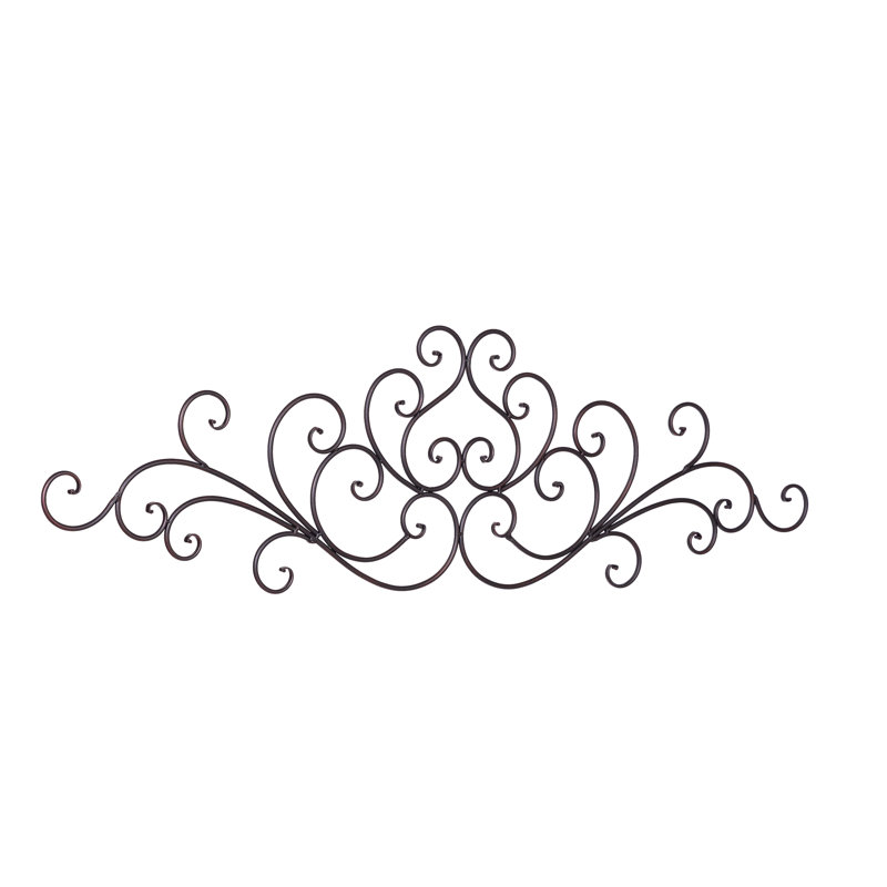 Farmhouse Scrollwork Metal Wall Accent