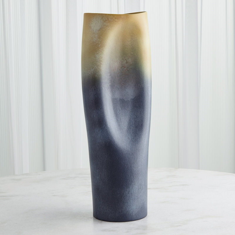 Handmade Porcelain China Table Vase, 26.25" H x 8.25" W x 7.5" D
