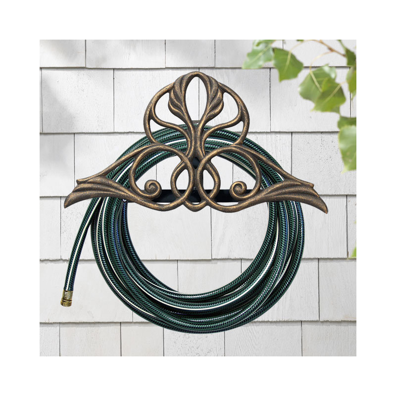 Aluminum Wall Mounted Hose Holder, Black