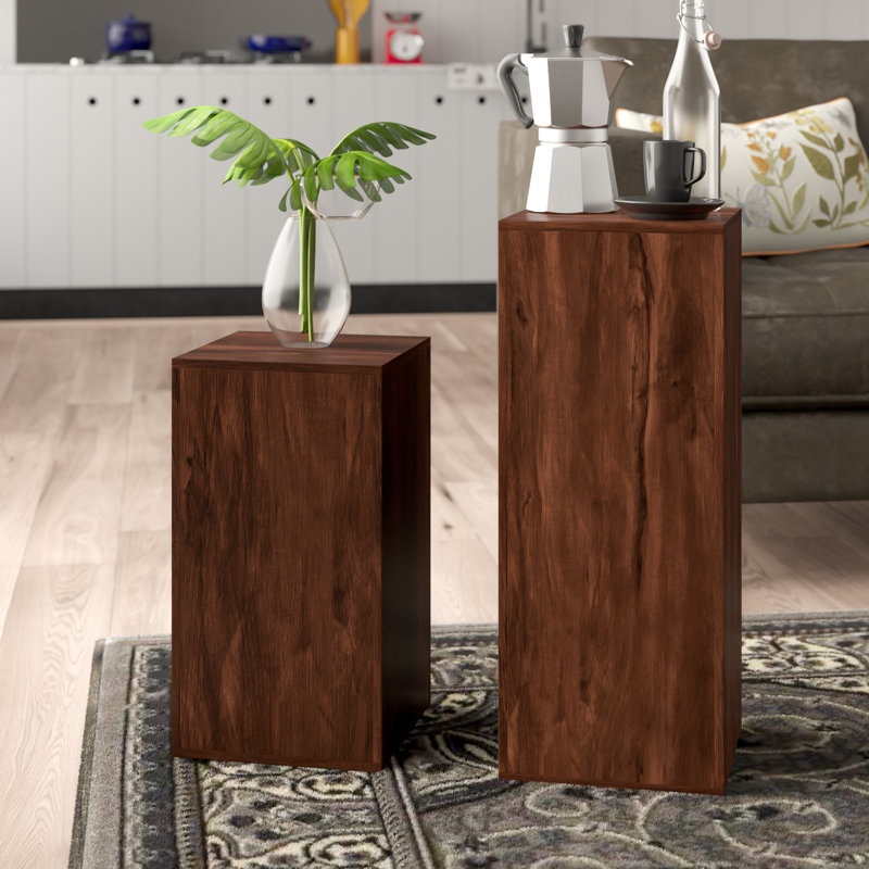 Munnar 2 Piece Nest of Tables, Dark Mango