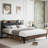 Upholstered Metal Slat Bed-1177663479