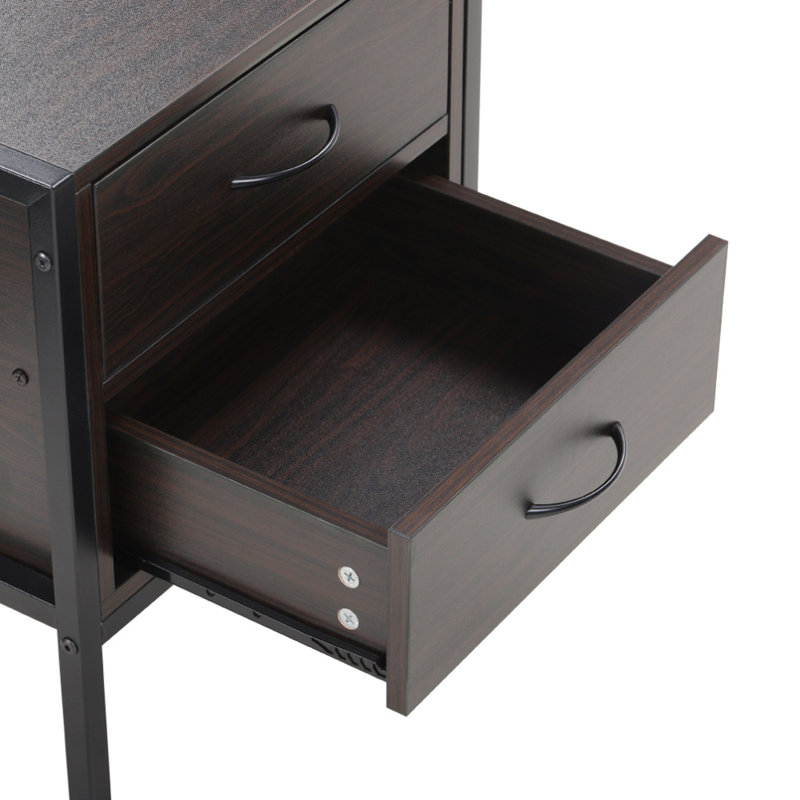 Tera 44cm W Manufactured Wood Bedside Table