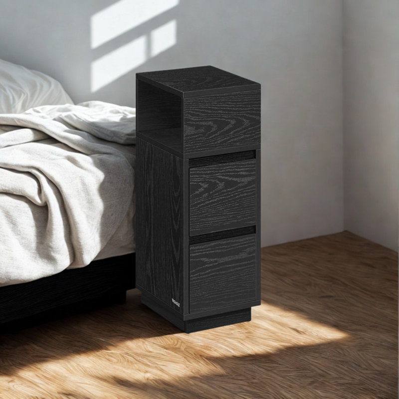 Tasleema Bedside Table, Black