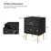 Pruneda 2-Drawer Nightstand with Metal Legs