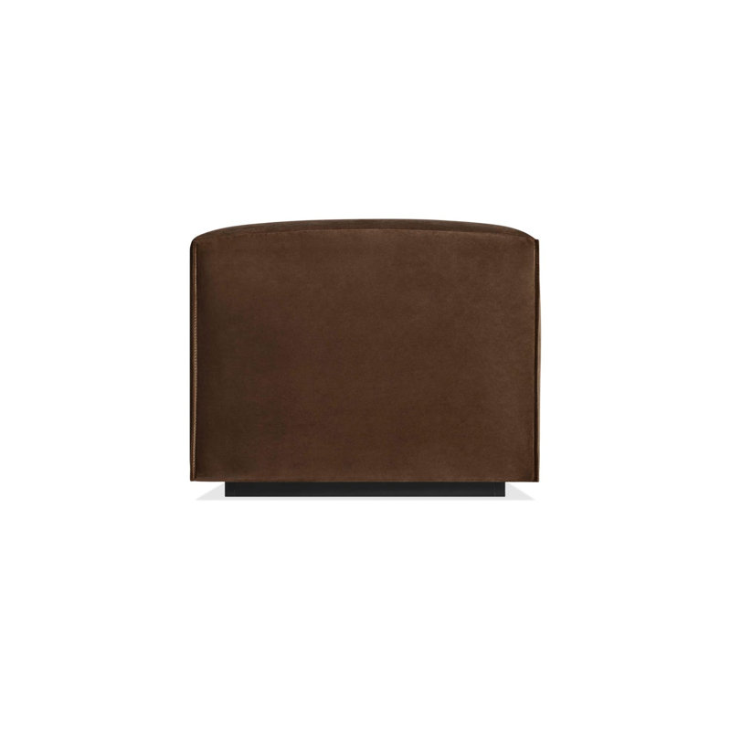 Cleon Club Chair, Coffee Velvet Polyester Blend