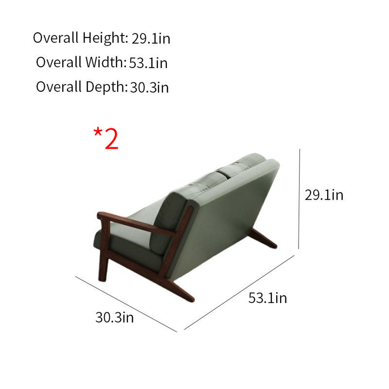 Mokhtar 53.1'' Faux Leather Loveseat