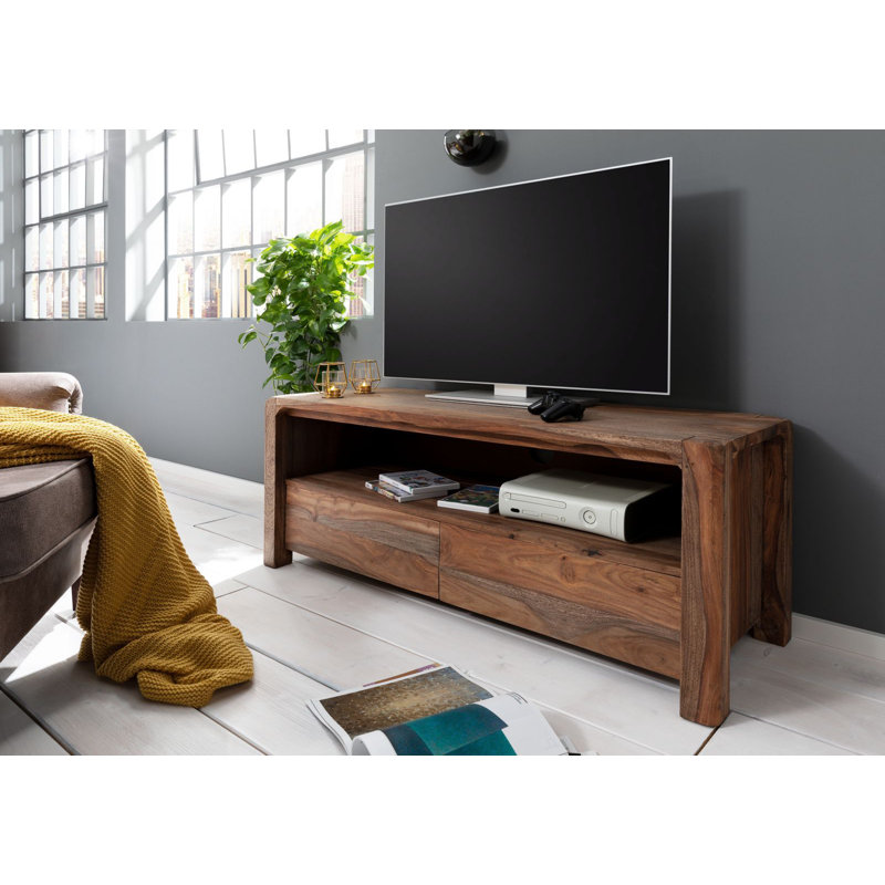Bueno Unfinished TV Stand for TVs up to 55", Dark Brown