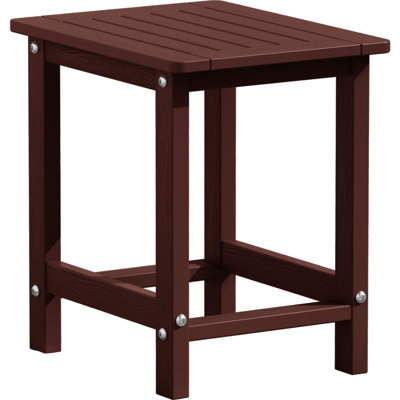 HIPS Outdoor Side Table for Adirondack Chairs, Easy Maintenance & Weather-Resistant Patio End Table with 220Lbs Load Bearing for Backyard, Pool, Patio, Porch, Garden, Lawn, Relaxing Companion
