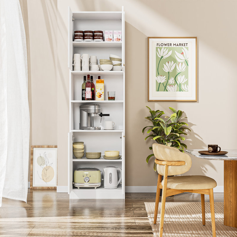 Schnur 75"H Kitchen Pantry Cabinet with Adjustable Shelves