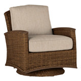 Outdoor Astoria Swivel Glider Wicker Chair with Cushions