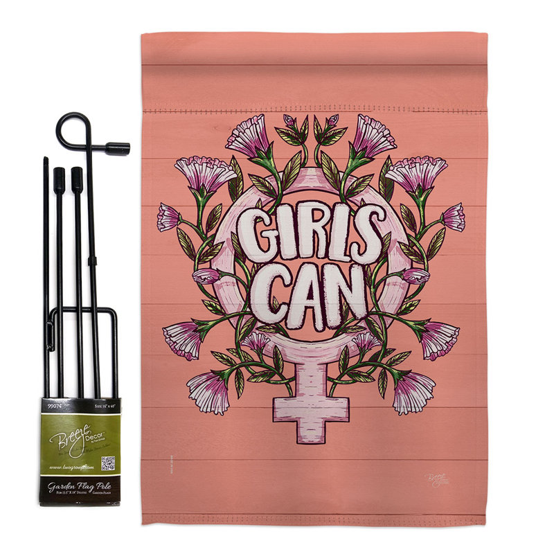 Double Sided 222'' H x 156'' W Polyester Flag Set