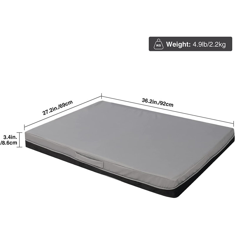 Cutaia Orthopedic Polyester Pet Bed, Large (44.1" W x 32.3" D x 4" H)