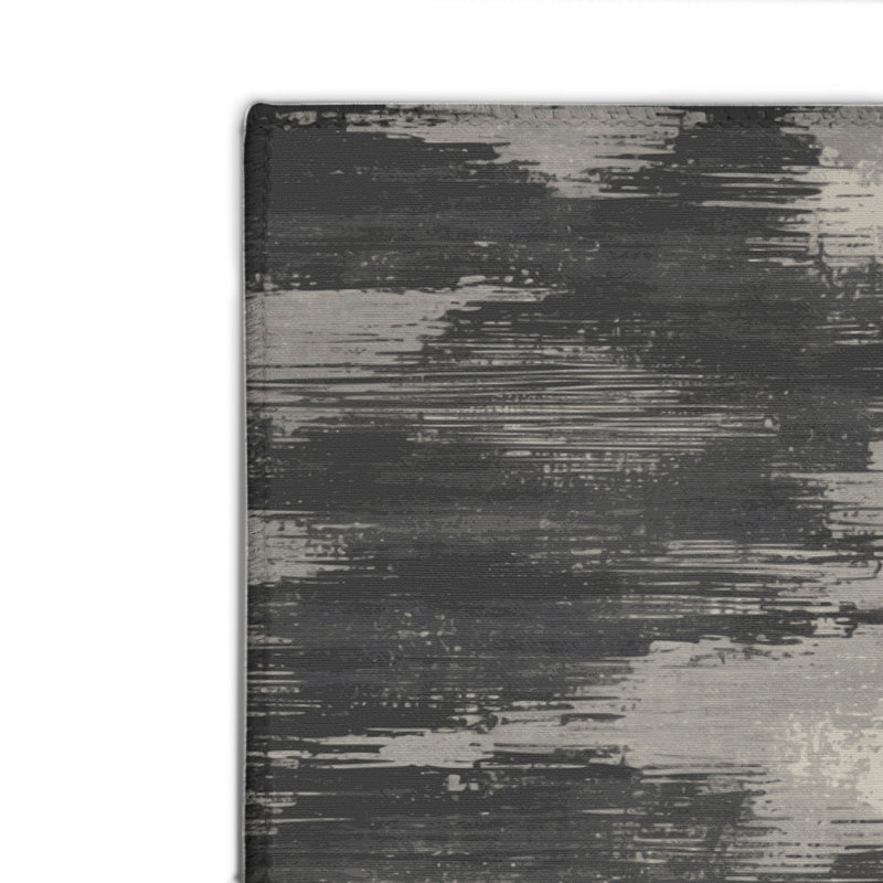 Tapis intérieur et extérieur gris Watercolor, Rectangulaire 2 pi x 3 pi