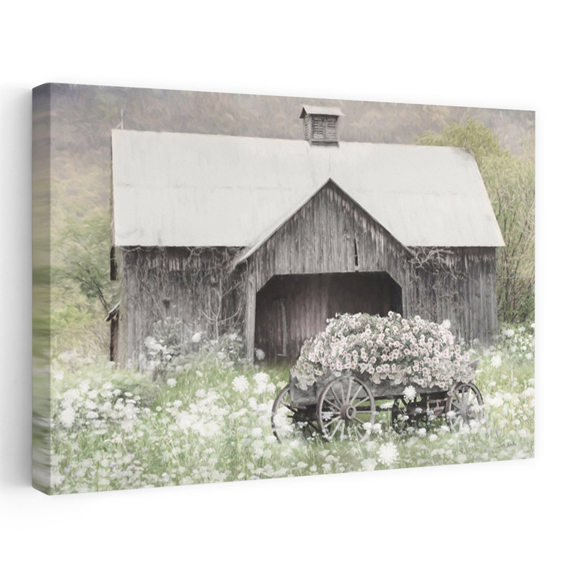 «Country Life For Me» - Art champêtre contemporain, H 24 po x l 36 po