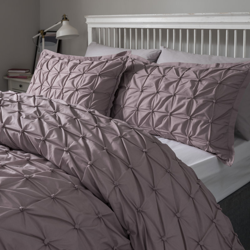 Onondaga Solid Colour Duvet Cover Set with Pillowcases, Double - 2 Standard Pillowcases