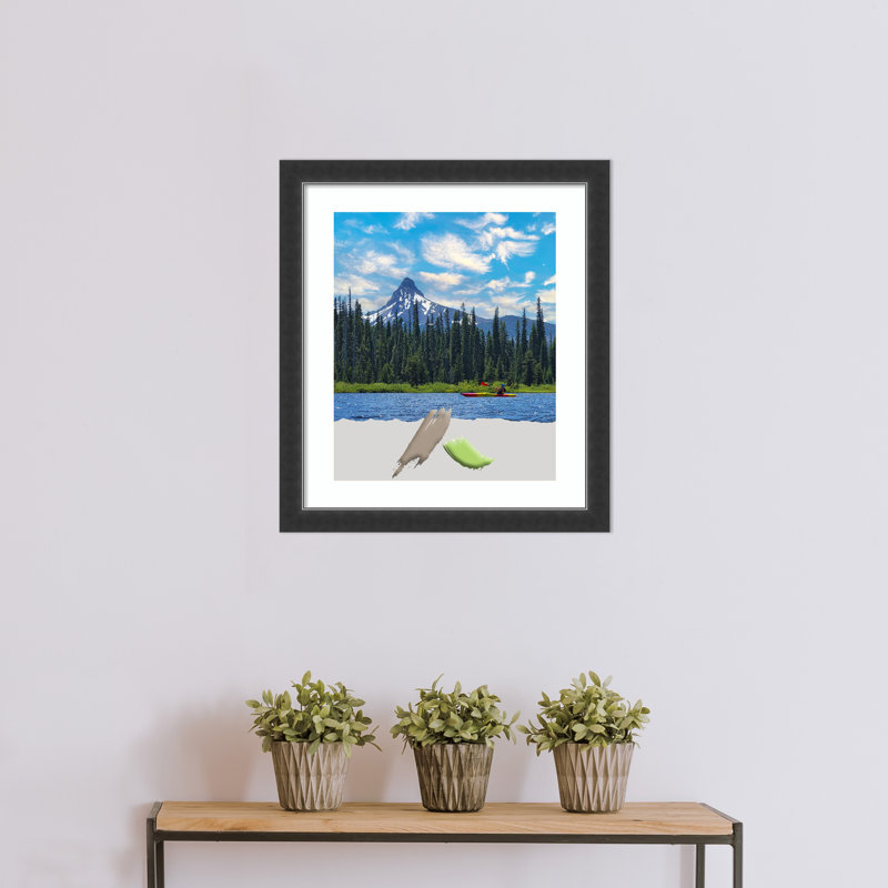 Ashantia Black Wood Picture Frame with Mat, 20" x 24"