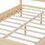 Structure de lit plateforme en bois avec tête de lit à panneau classique, support de lattes en bois, aucun sommier requis, assemblage facile-334391264-334391294