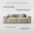 Barrett Minimalist Oversized Modular Comfy Fabric Sofa for Living Room, L Shaped Sectional Couches (Loveseat+Ottoman)-760398574-762268913-760398581