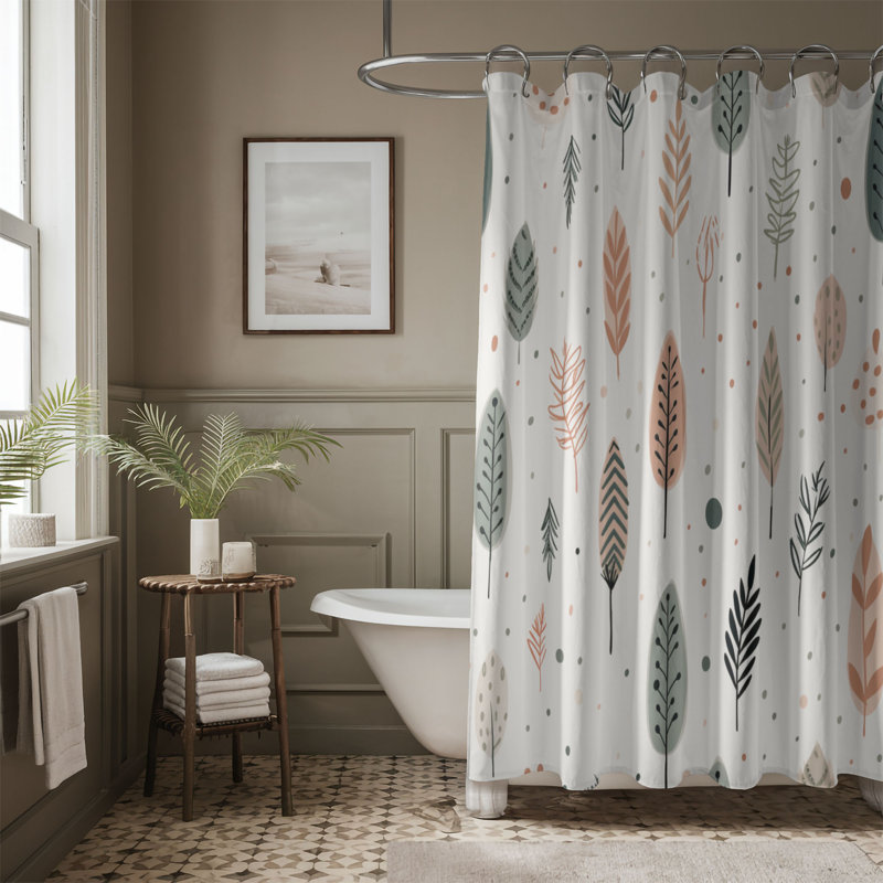 Rideau de douche standard 1 pièce Scandi Winter Patterns, H 74 po x l 71 po