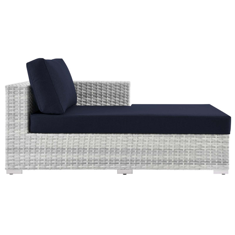 Modway Convene Outdoor Patio Right Chaise, Navy