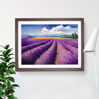 Watercolour Lavender Field Vol.6 - Single Picture Frame Print