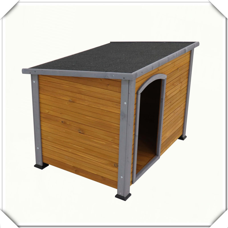 Niche pour chien en bois avec pieds surélevés résistant aux intempéries intérieur / extérieur