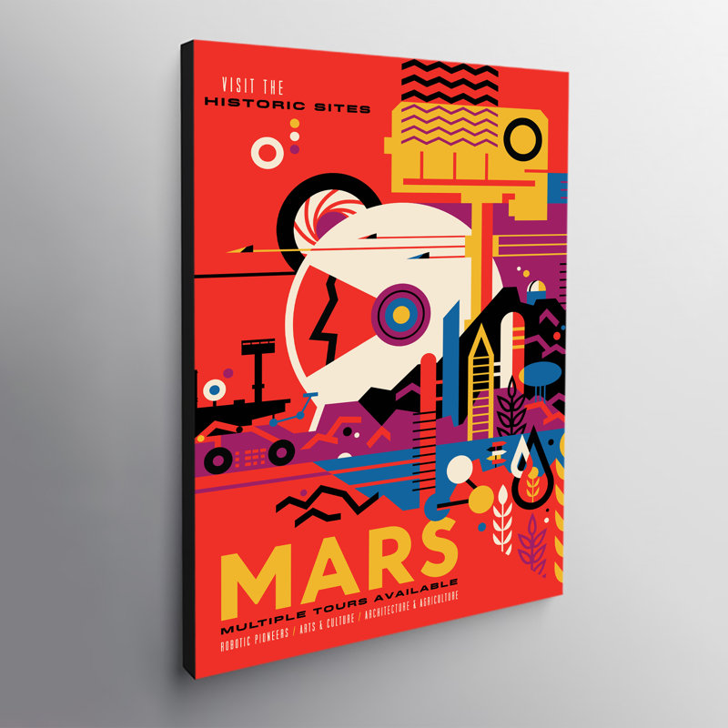 Mars - JPL Travel - Wrapped Canvas Print, 31cm H x 21cm W x 4cm D